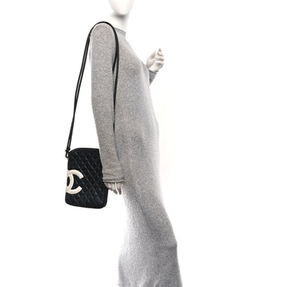 Chanel Calfskin Quilted Medium Cambon Messenger Black White 2 of 10