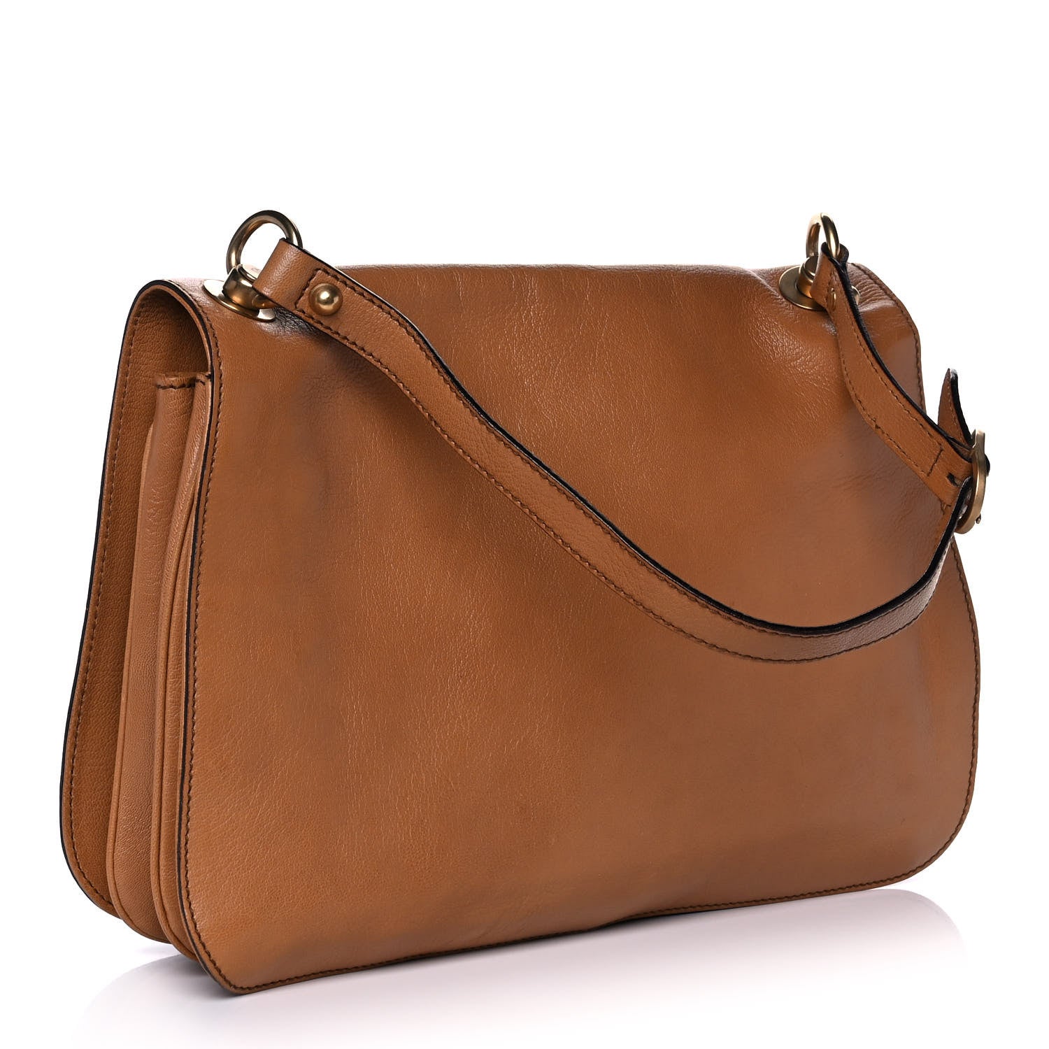 Gucci Calfskin Blondie Medium Shoulder Flap Bag Brown 3 of 11