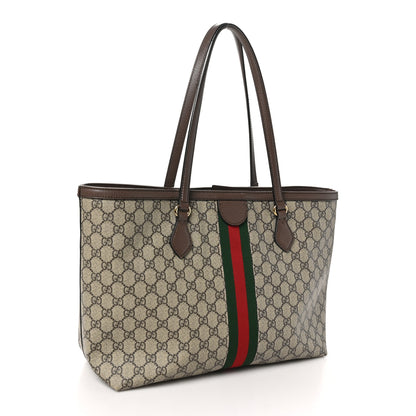 Gucci GG Supreme Monogram Medium Ophidia Shopping Tote Brown 3 of 10