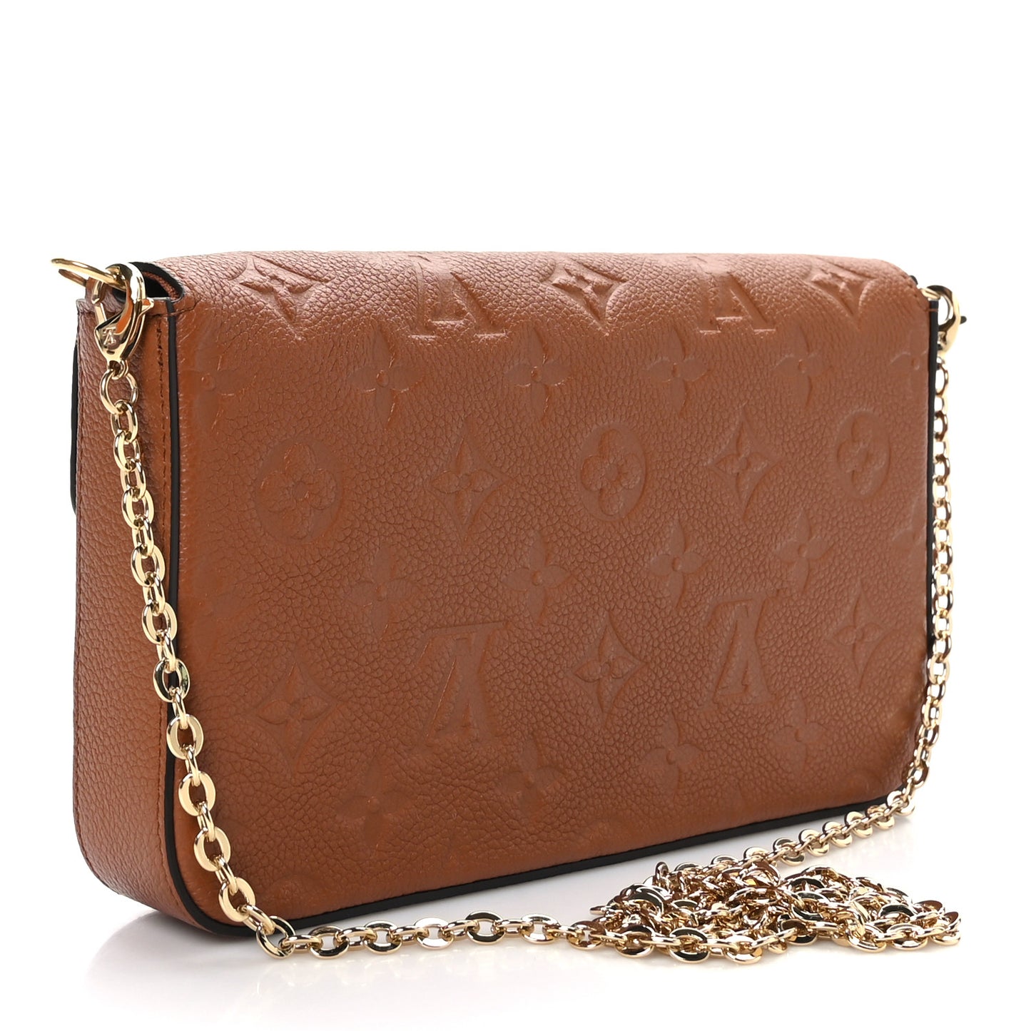 Empreinte Pochette Felicie Chain Wallet Cognac