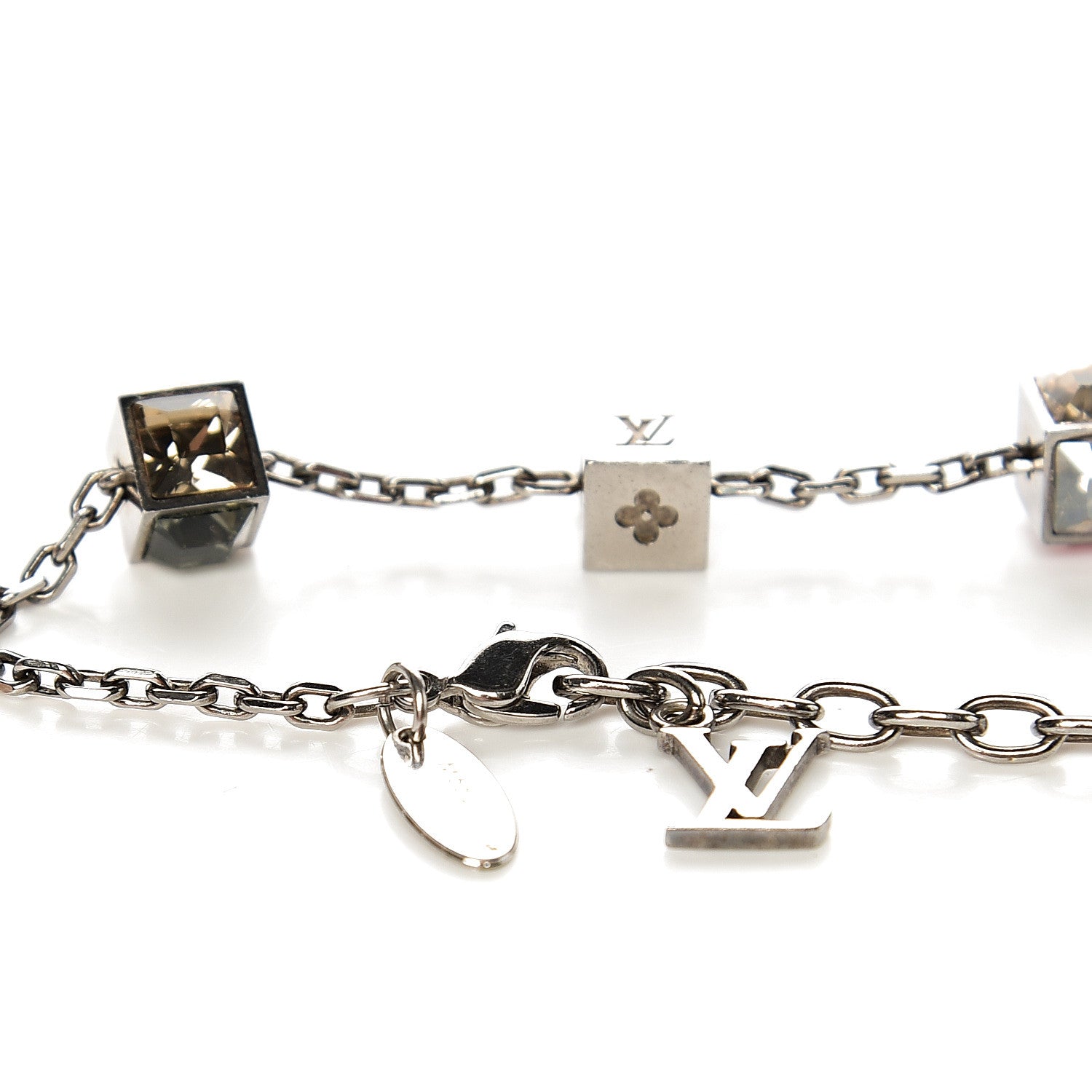 Louis Vuitton Swarovski Gamble Damier Bracelet Silver 3 of 3