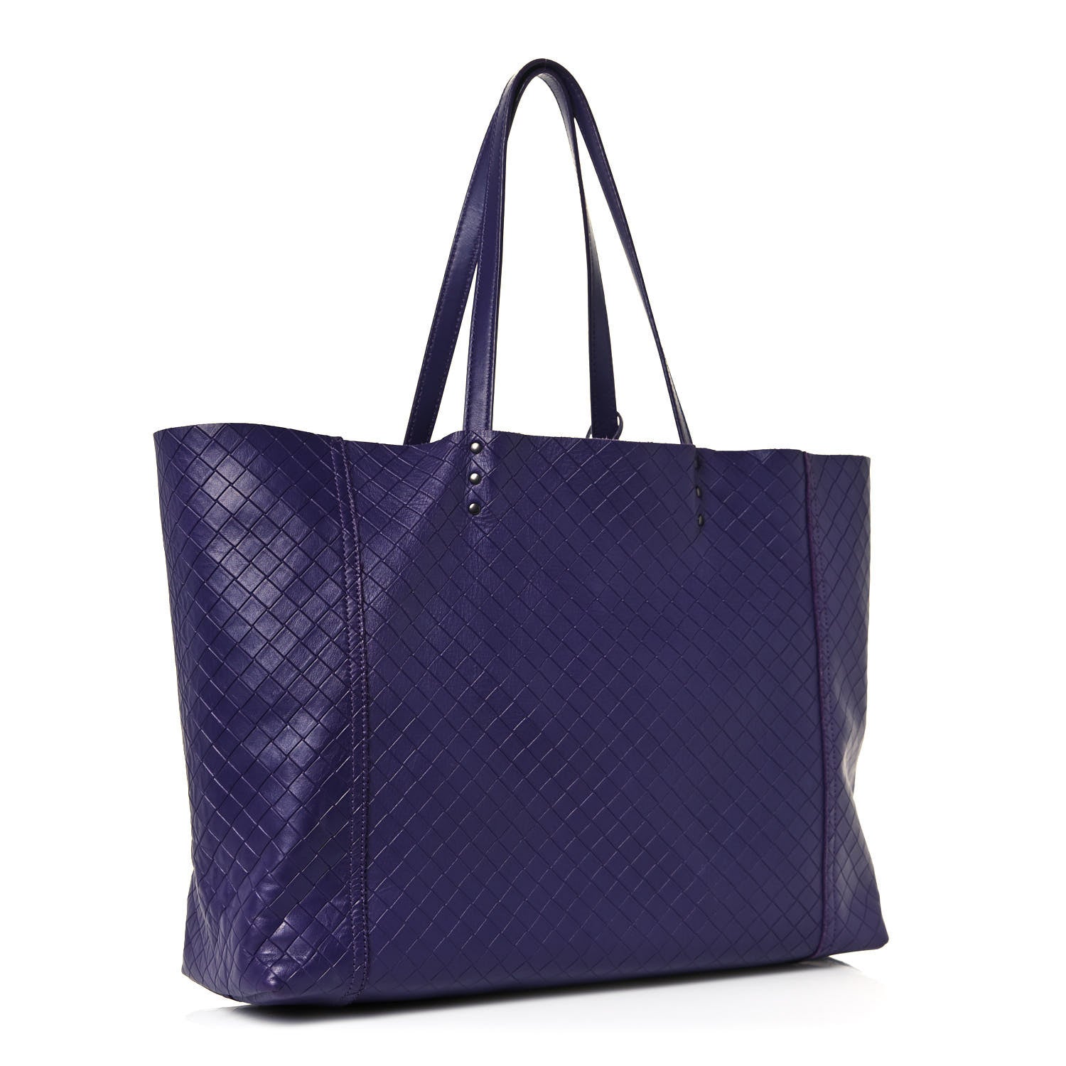 Bottega Veneta Calfskin Intrecciomirage Large Tote Purple 2 of 14