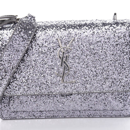 Saint Laurent Glitter Nappa Small Monogram Sunset Grey 8 of 11