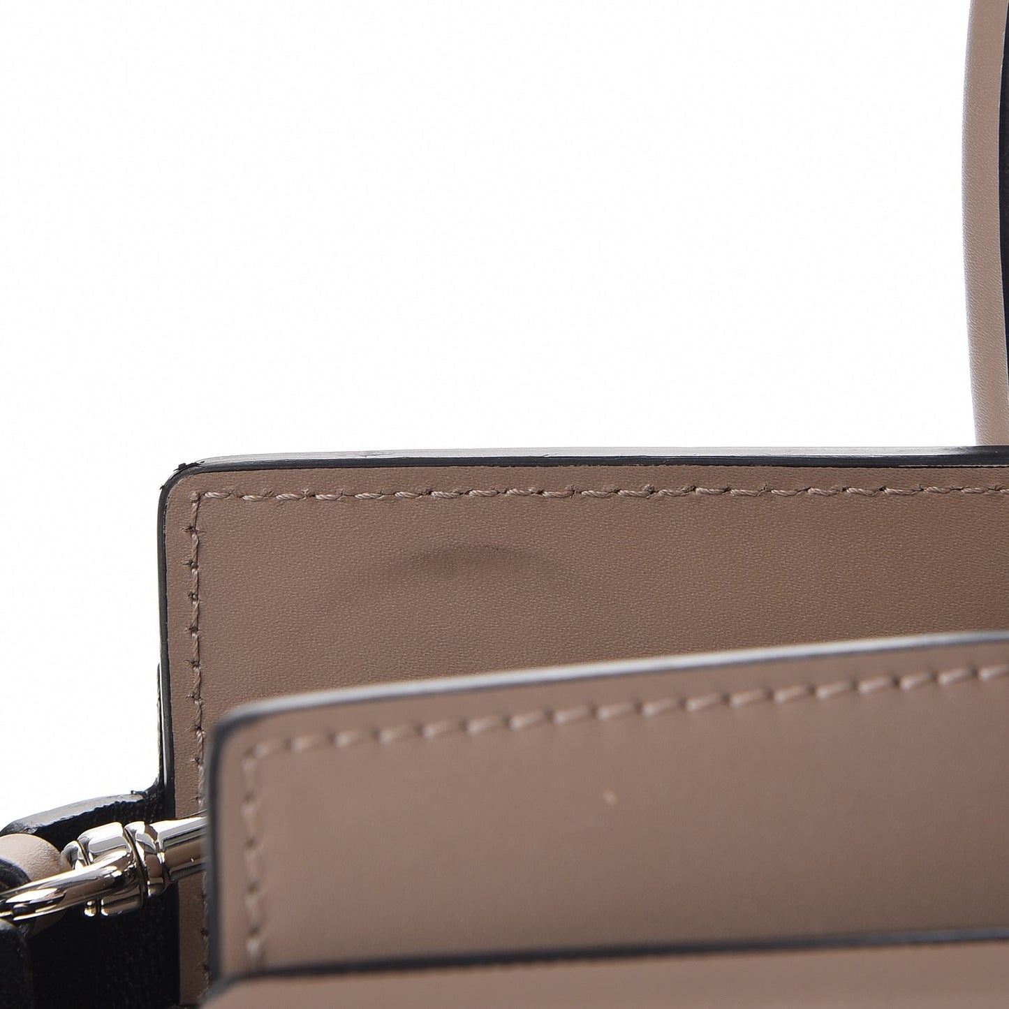 Smooth Calfskin Small Horizon Satchel Taupe Grey