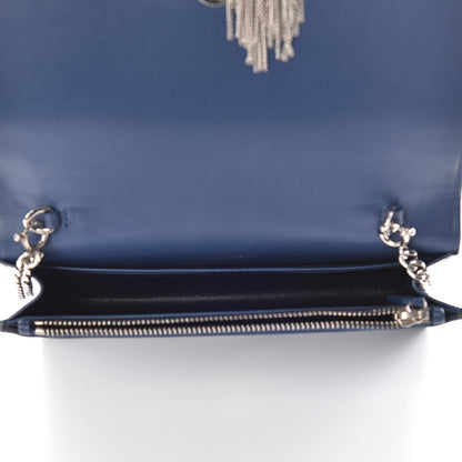 Saint Laurent Smooth Calfskin Classic Monogram Kate Tassel Chain Wallet Denim 5 of 10