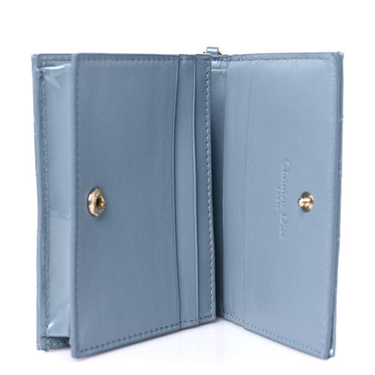 Christian Dior Patent Cannage Mini Lady Dior Wallet Gray Stone 6 of 12