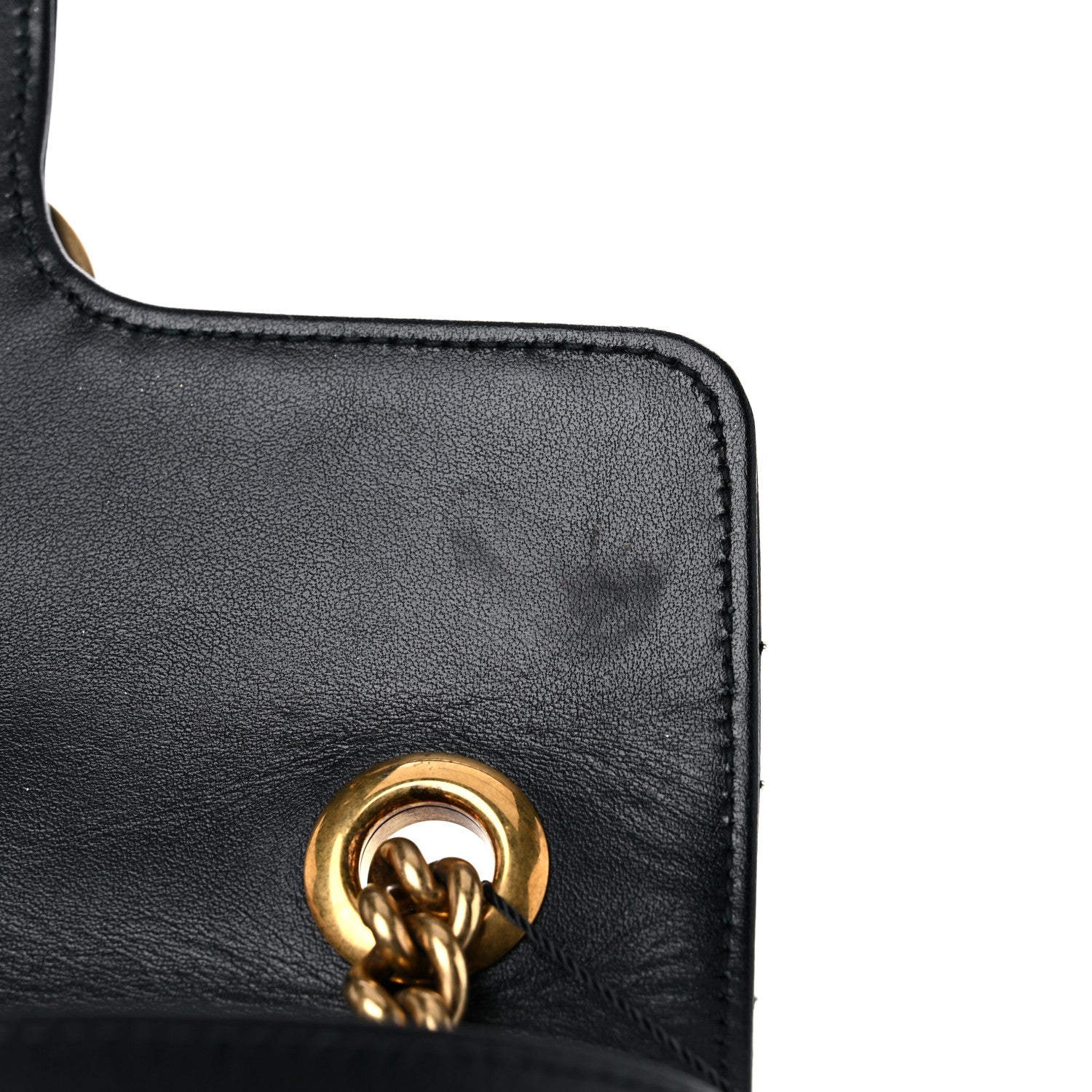 Gucci Calfskin Matelasse Mini GG Marmont Shoulder Bag Black 12 of 18