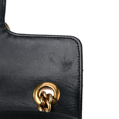 Gucci Calfskin Matelasse Mini GG Marmont Shoulder Bag Black 12 of 18