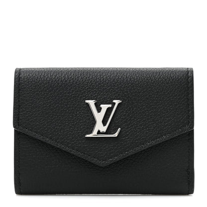 Louis Vuitton Soft Calfskin Lockmini Wallet Black 1 of 8