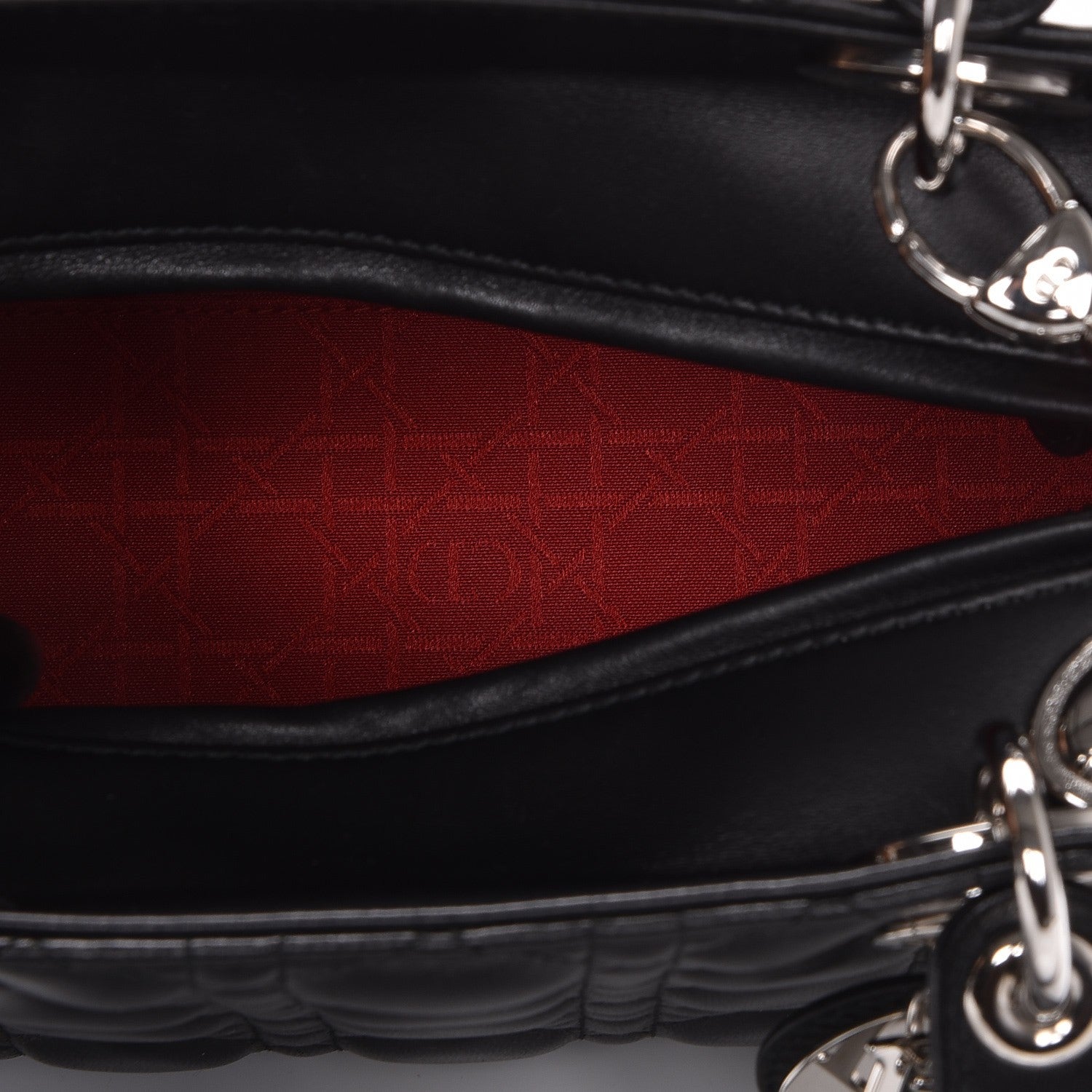 Christian Dior Lambskin Cannage Medium Lady Dior Black 8 of 8