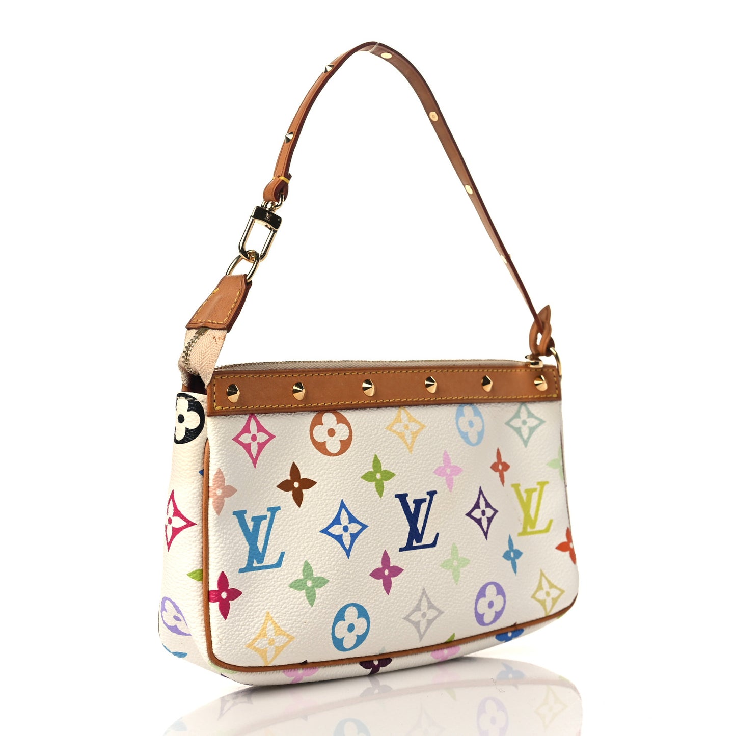Monogram Multicolor Pochette Accessories White