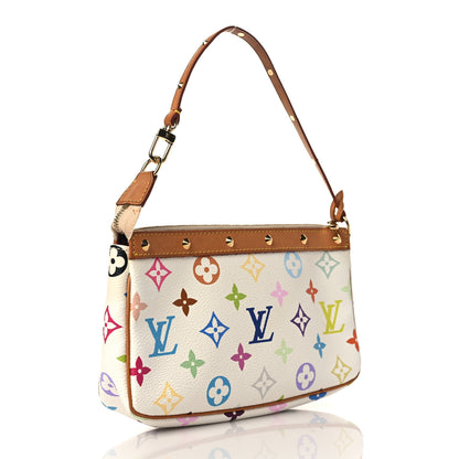 Louis Vuitton Monogram Multicolor Pochette Accessories White 3 of 8
