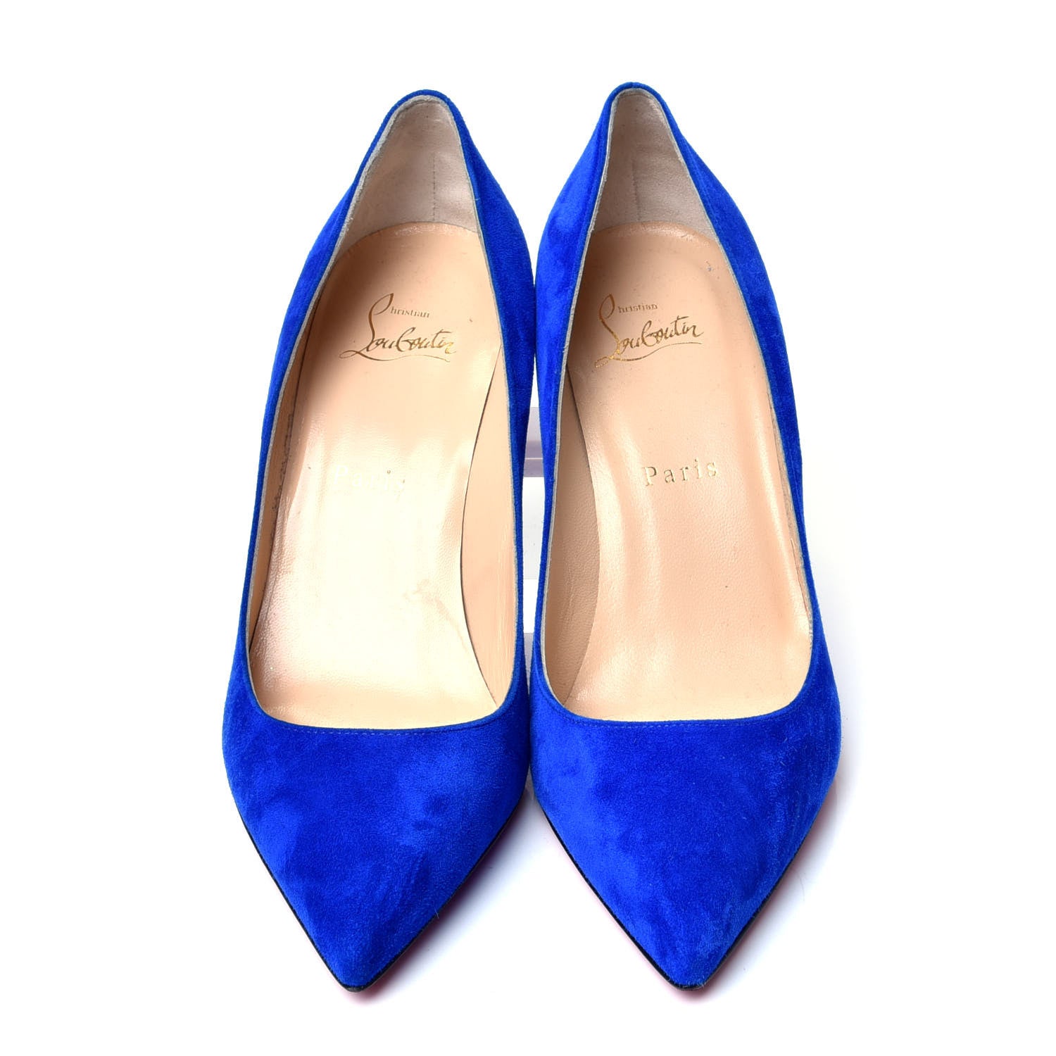 Christian Louboutin Veau Velours Pigalle Follies 85 Pumps 38 Cyclades 5 of 9