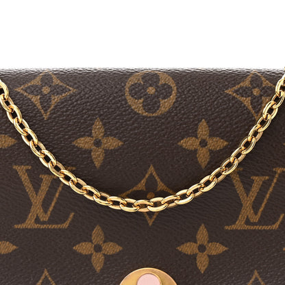 Louis Vuitton Monogram Flore Chain Wallet Rose Ballerine 7 of 9