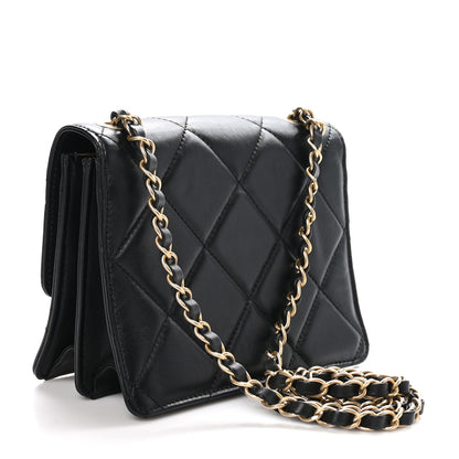 Chanel Calfskin Resin Quilted Mini Flap Black 3 of 12