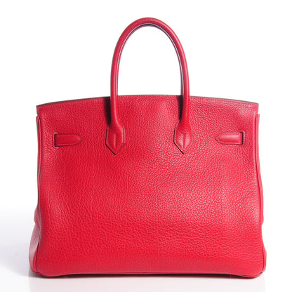 Hermes Buffle Skipper Birkin 35 Rouge Vif 25 of 28