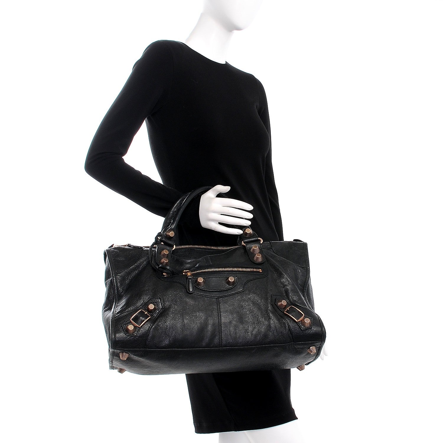 Balenciaga Agneau Giant 21 Rose Gold Hardware Work Black 2 of 13