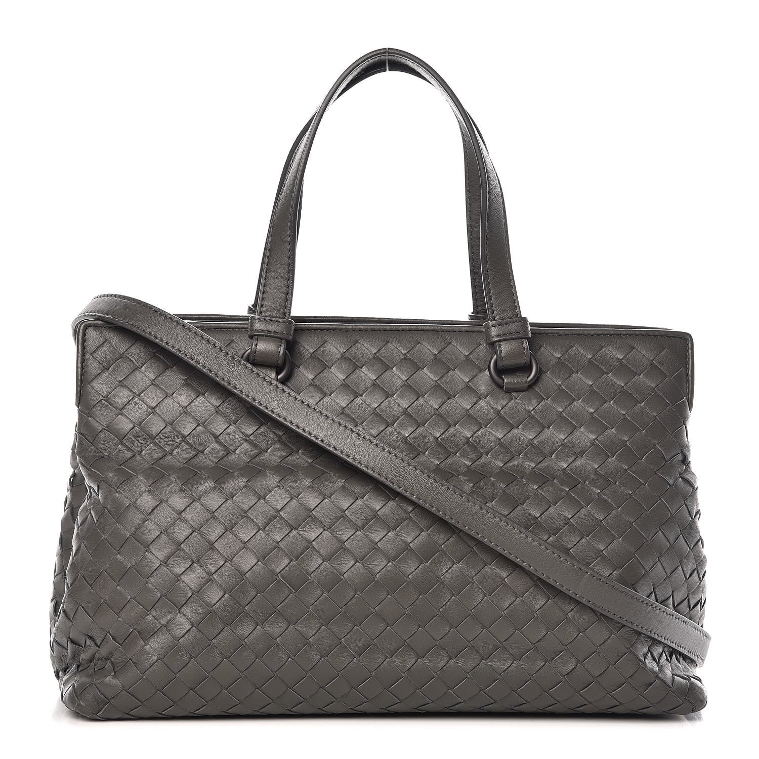 Bottega Veneta Nappa Intrecciato Medium Top Handle Tote Grey 1 of 11