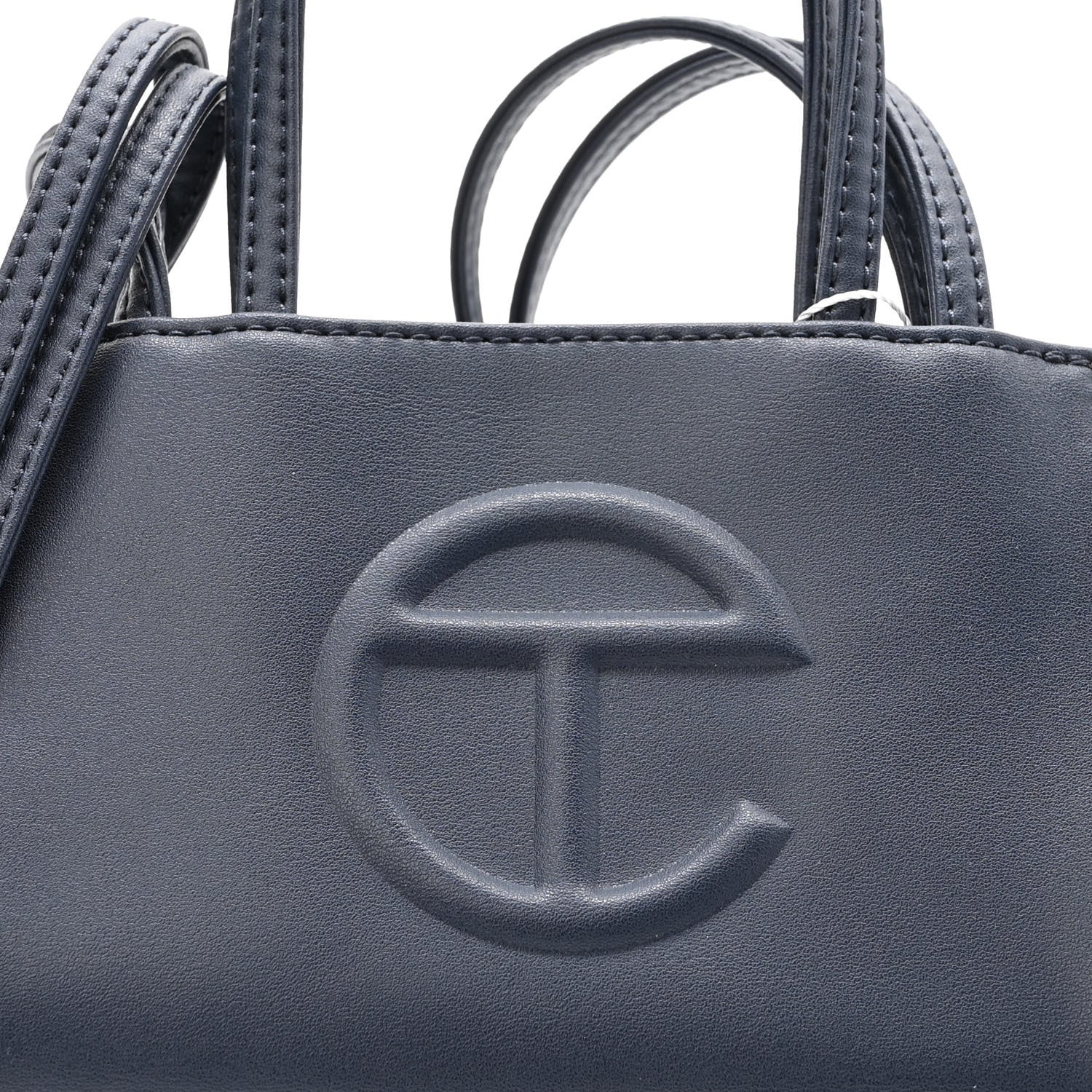 Telfar Vegan Leather Small Shopping Bag Navy 8 of 10