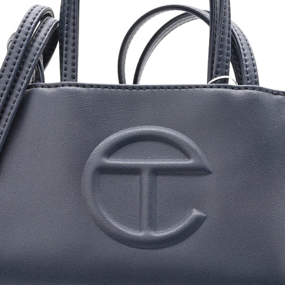 Telfar Vegan Leather Small Shopping Bag Navy 8 of 10