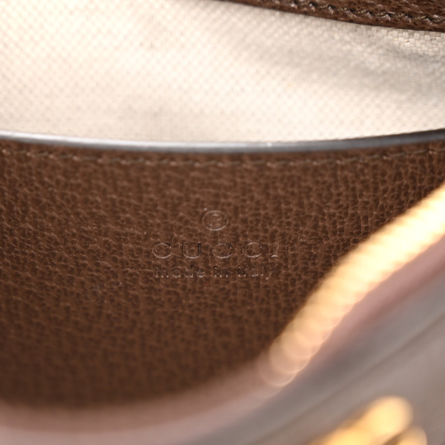 GG Supreme Monogram Textured Dollar Calfskin Web Small Ophidia GG Handbag Beige Ebony New Acero