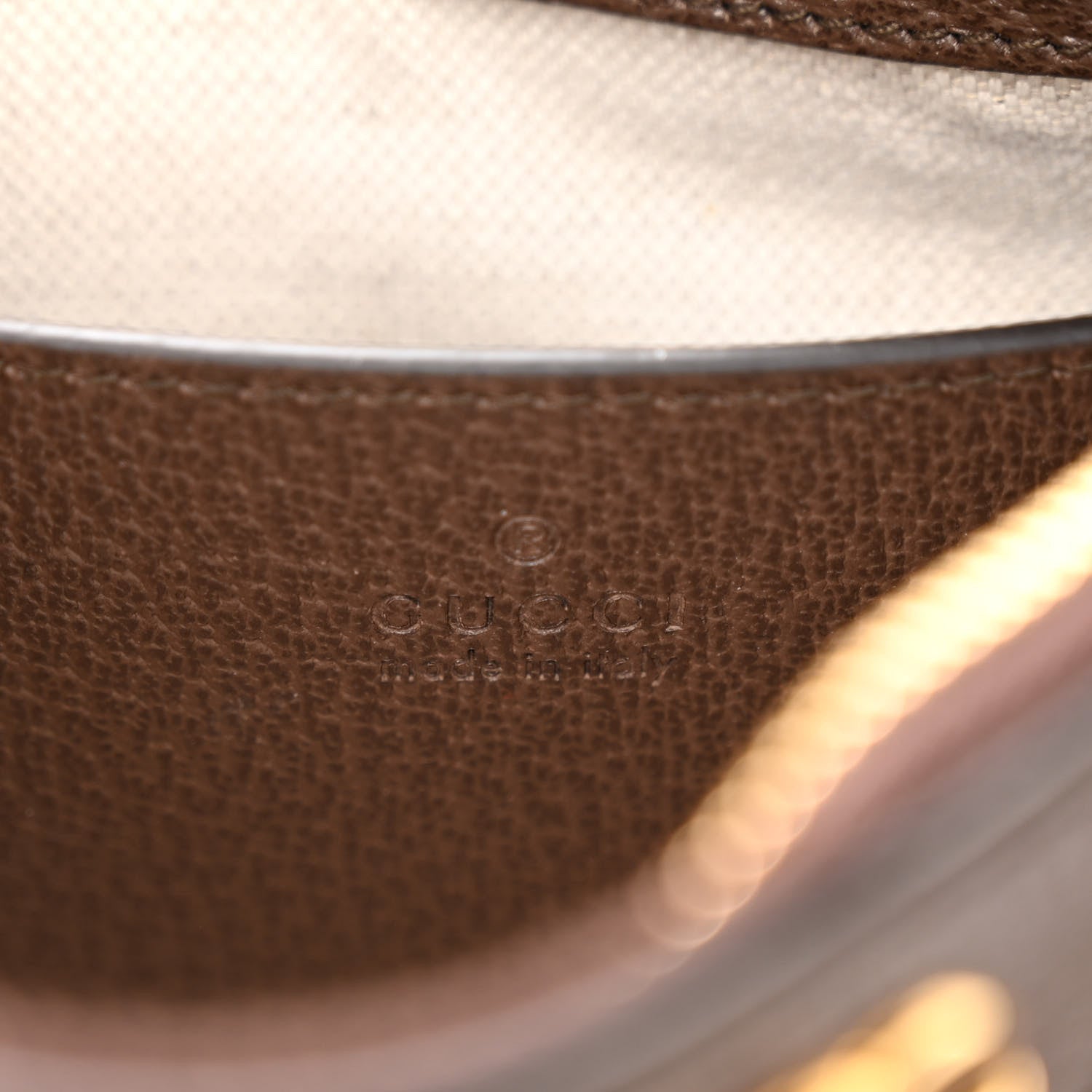 Gucci GG Supreme Monogram Textured Dollar Calfskin Web Small Ophidia GG Handbag Beige Ebony New Acero 6 of 10