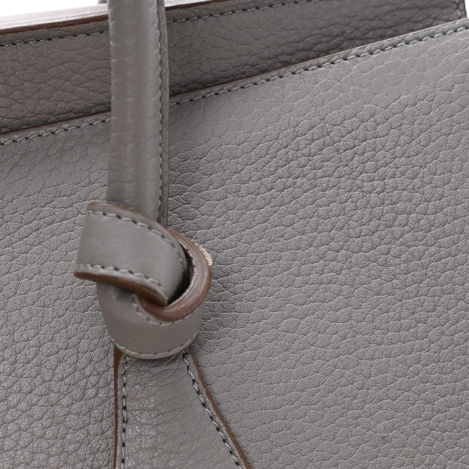 Celine Crisped Calfskin Small Tie Knot Tote Medium Grey 10 of 10