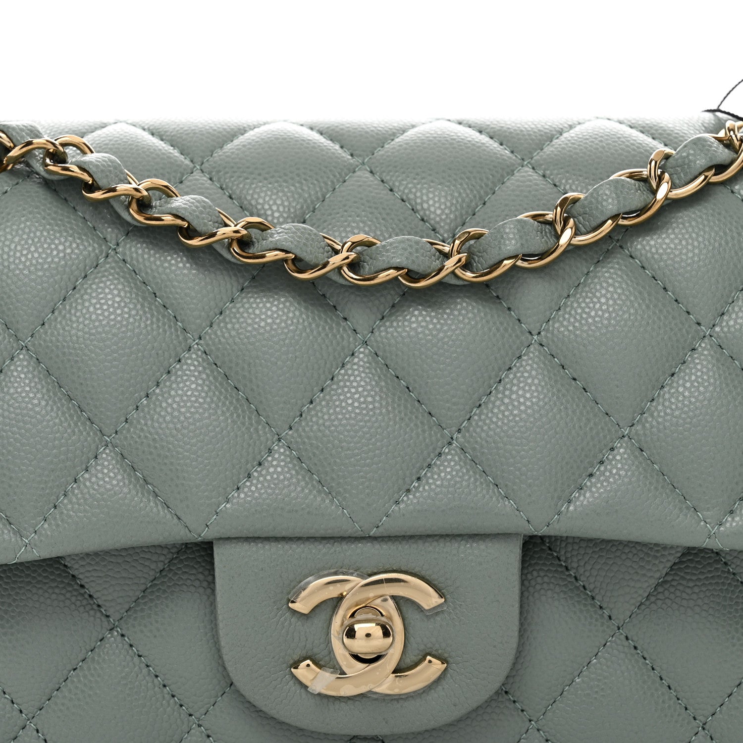 Chanel Caviar Quilted Small Double Flap Grey 5 of 10
