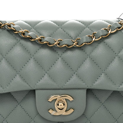 Chanel Caviar Quilted Small Double Flap Grey 5 of 10