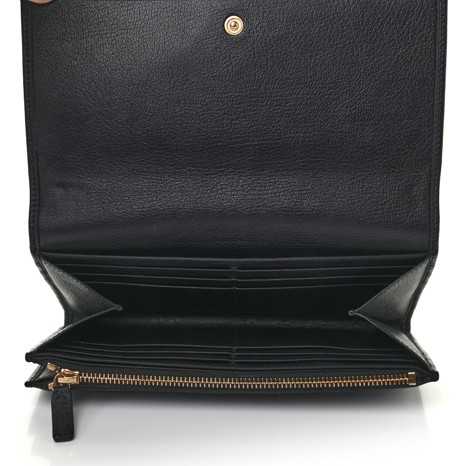 Saint Laurent Chevre Belle De Jour Flap Wallet Black 4 of 5