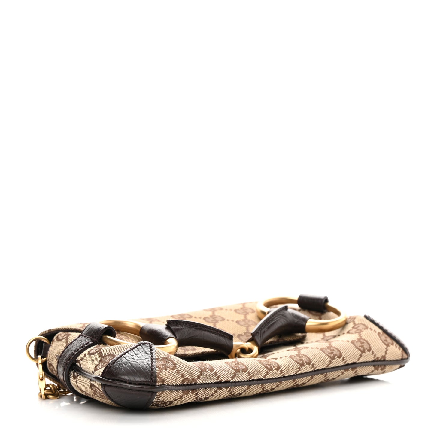 Monogram Horsebit Clutch Dark Brown