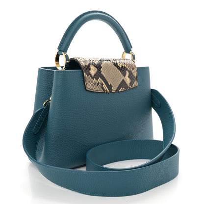 Louis Vuitton Taurillon Snakeskin Capucines BB Mallard 3 of 12