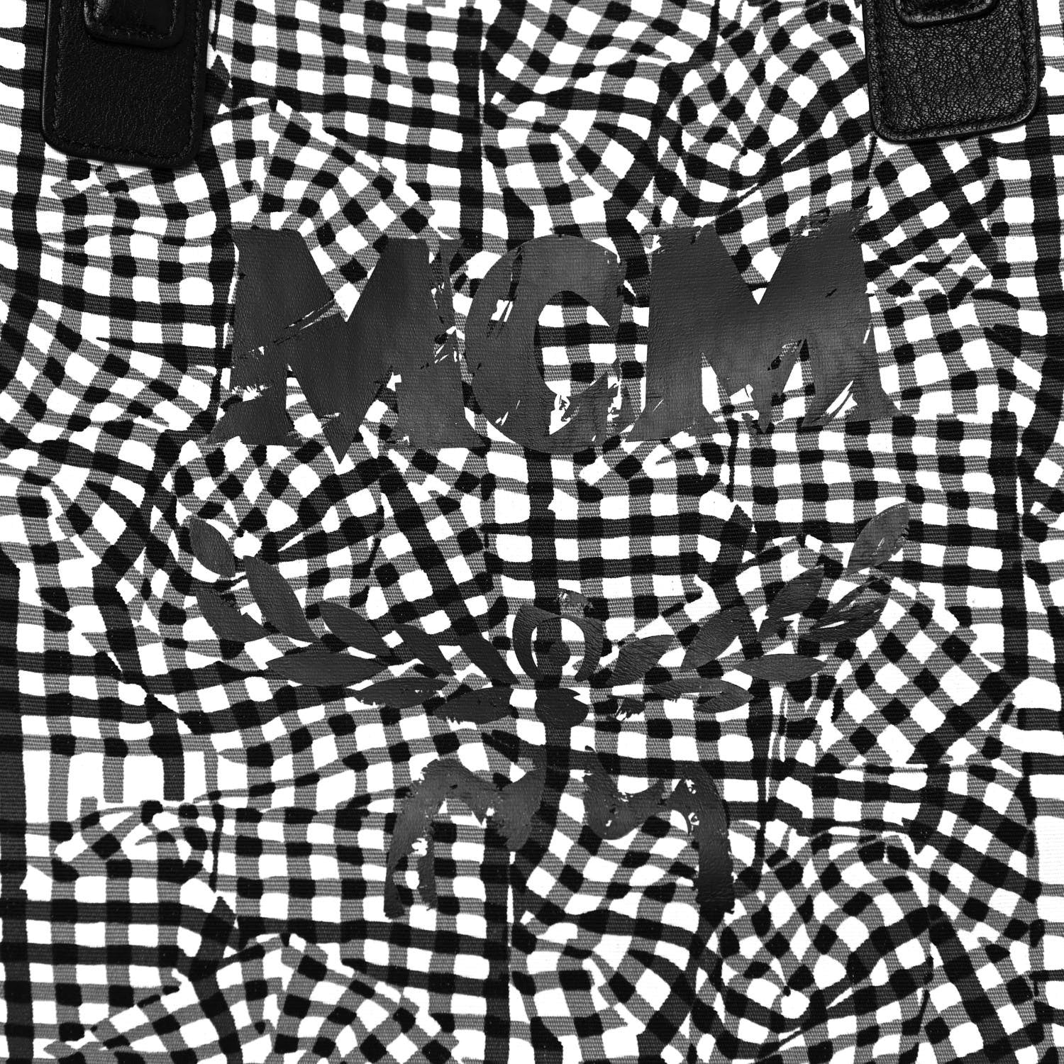 MCM Visetos Large Liz Reversible Shopper Tote Black 19 of 19