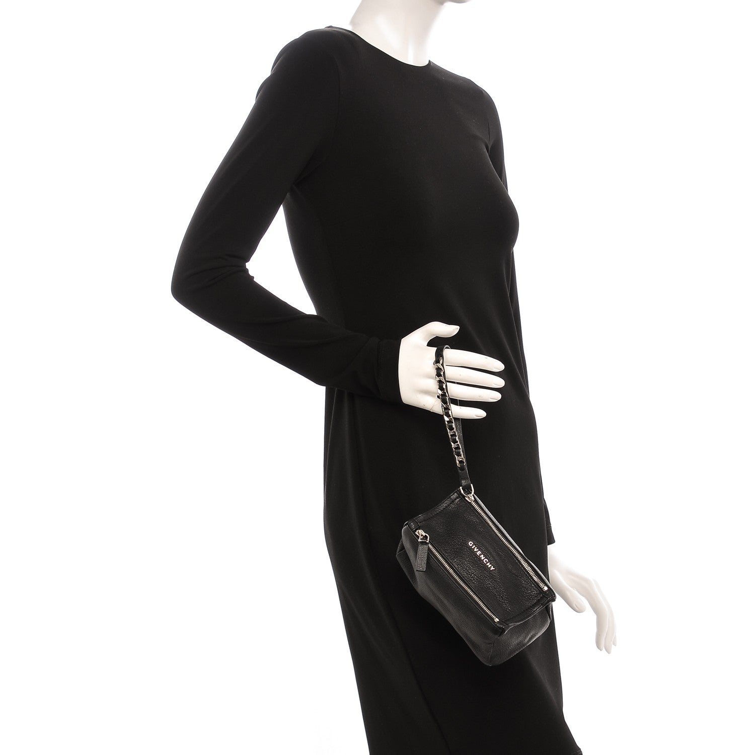 Givenchy Sugar Goatskin Pandora Wristlet Black 2 of 7