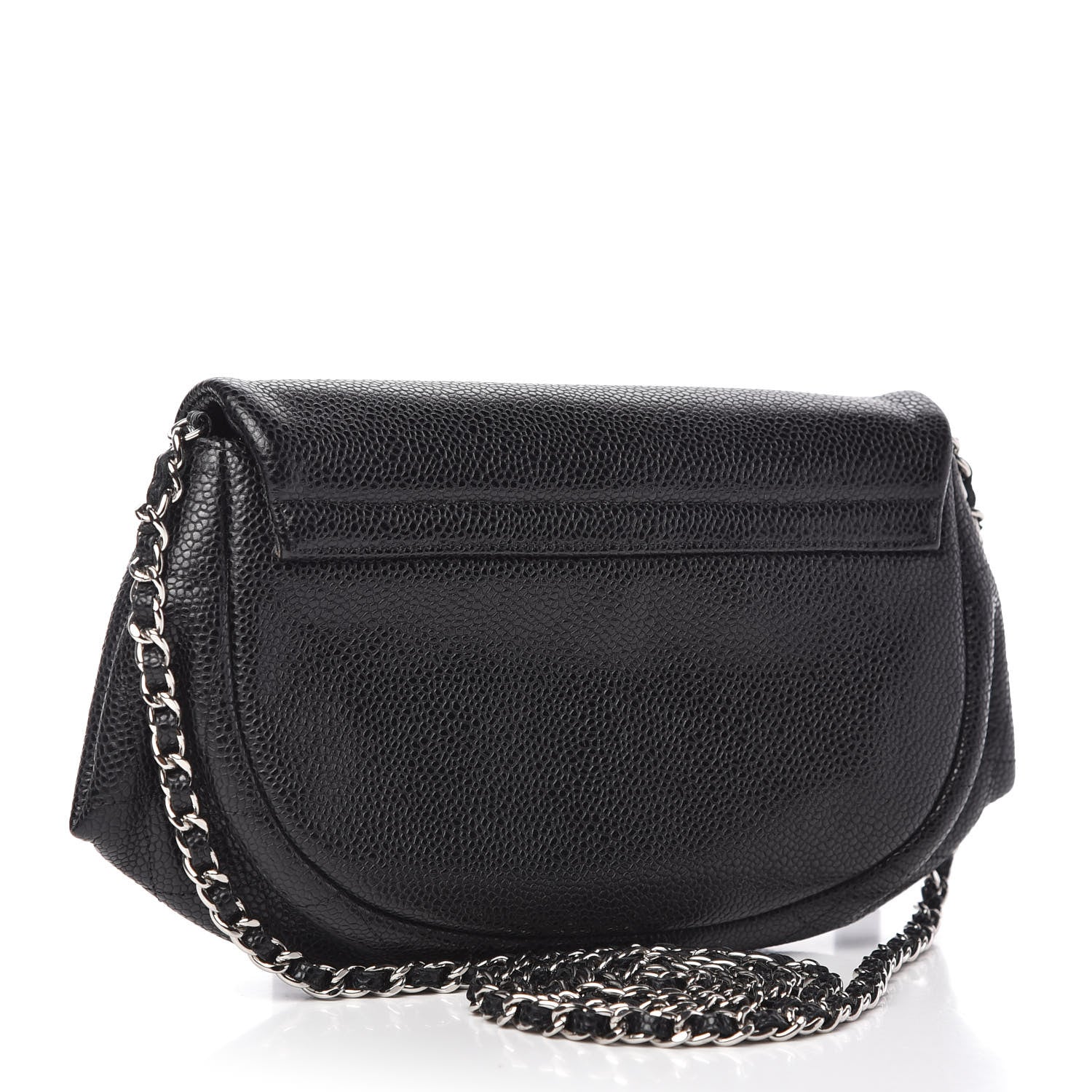 Chanel Caviar Half Moon Wallet On Chain WOC Black 3 of 10