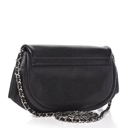 Chanel Caviar Half Moon Wallet On Chain WOC Black 3 of 10