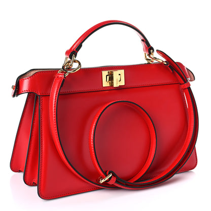 Fendi Vitello King Luxor Shiny Nappa Medium Peekaboo I SEE U East West Satchel Fuoco Light Rose 2 of 8