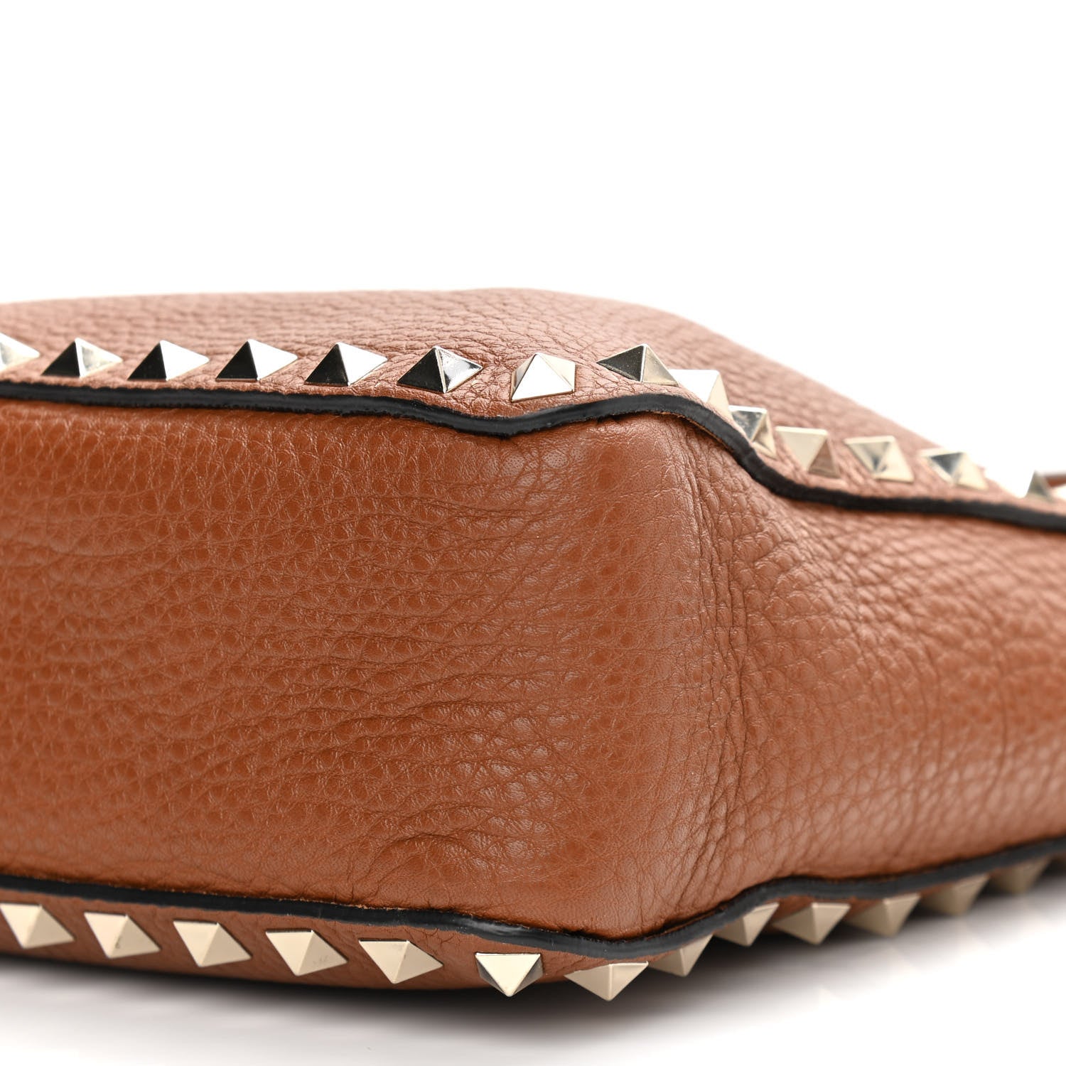 Valentino Garavani Pebbled Calfskin Mini Rockstud Flip-Lock Messenger Bag Light Cuir 8 of 10