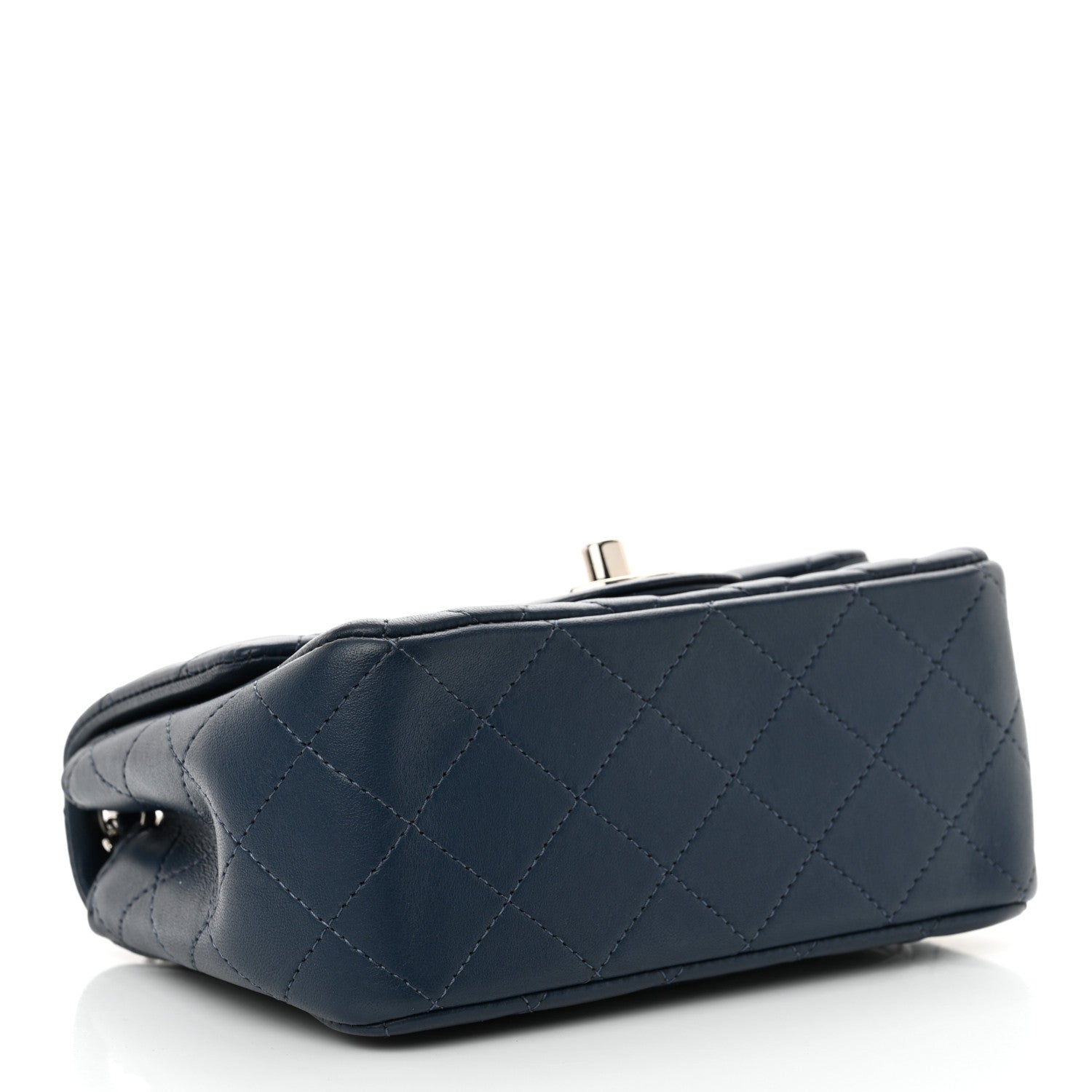 Chanel Lambskin Quilted Mini Square Flap Navy 4 of 10