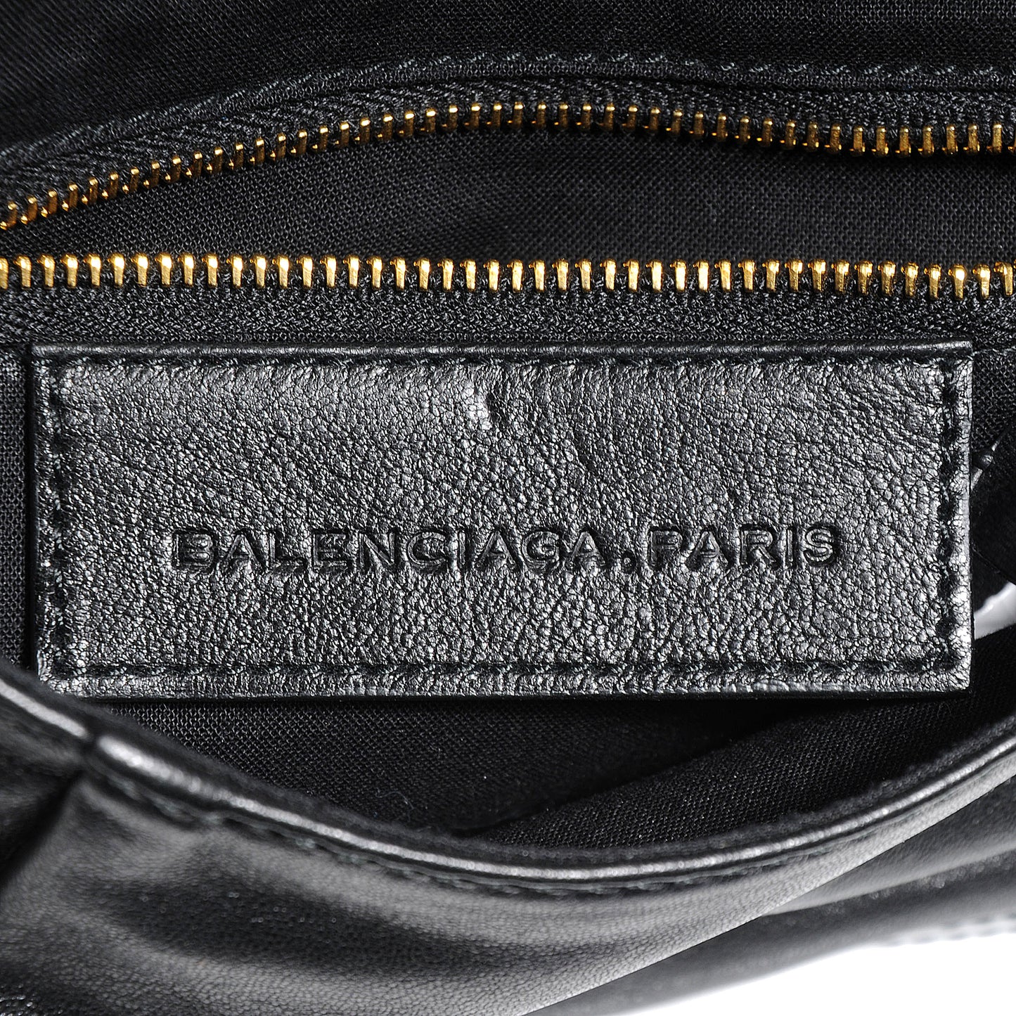 Leather Lune Clutch Black