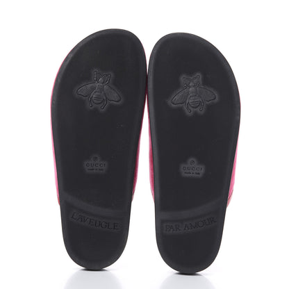 Gucci Softy Velvet Malaga Kid Womens Horsebit River Slippers 37.5 Light Raspberry Rose 5 of 10
