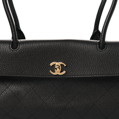 Chanel Grained Calfskin Stitched Urban Essentials Small Shopping Bag Black 8 of 10