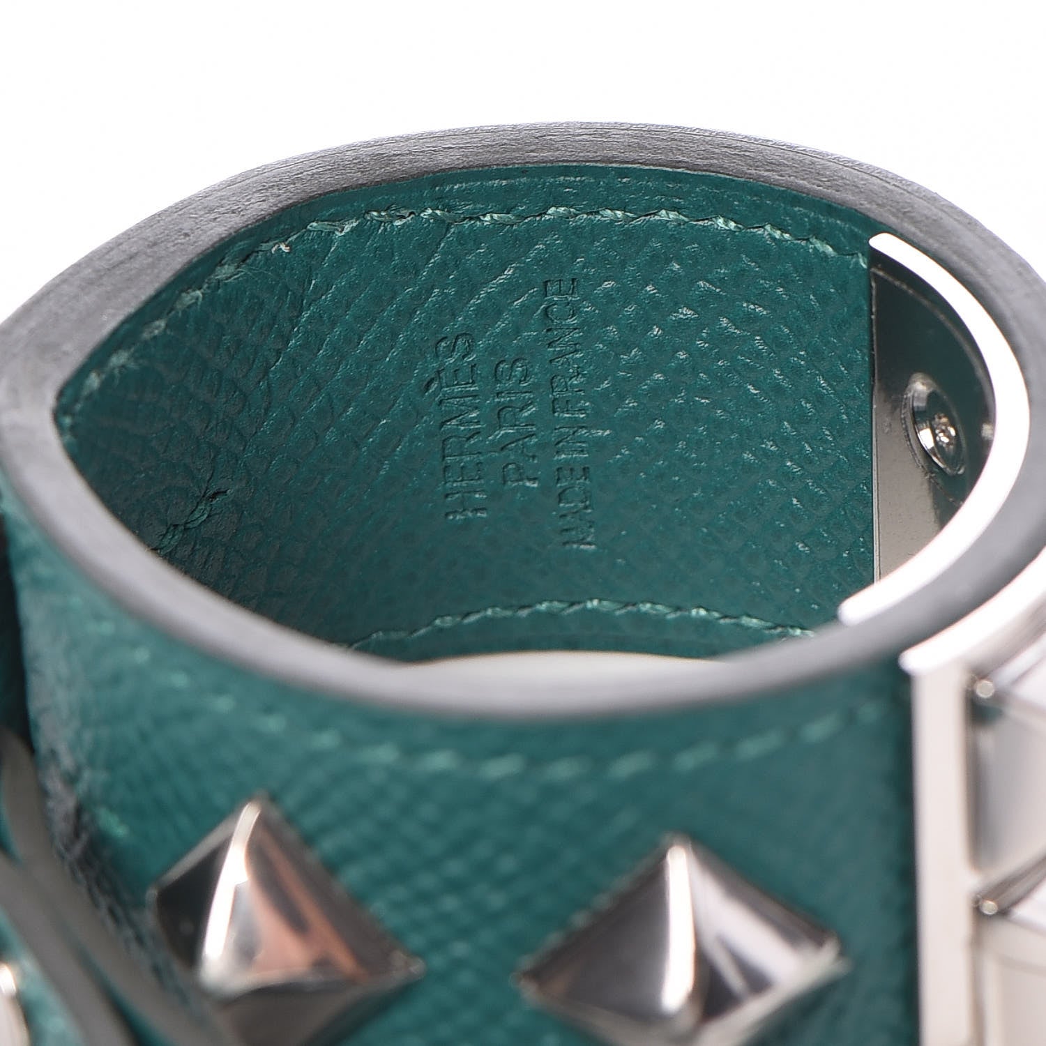 Hermes Epsom Collier de Chien Cadenas Key Holder Malachite 4 of 4