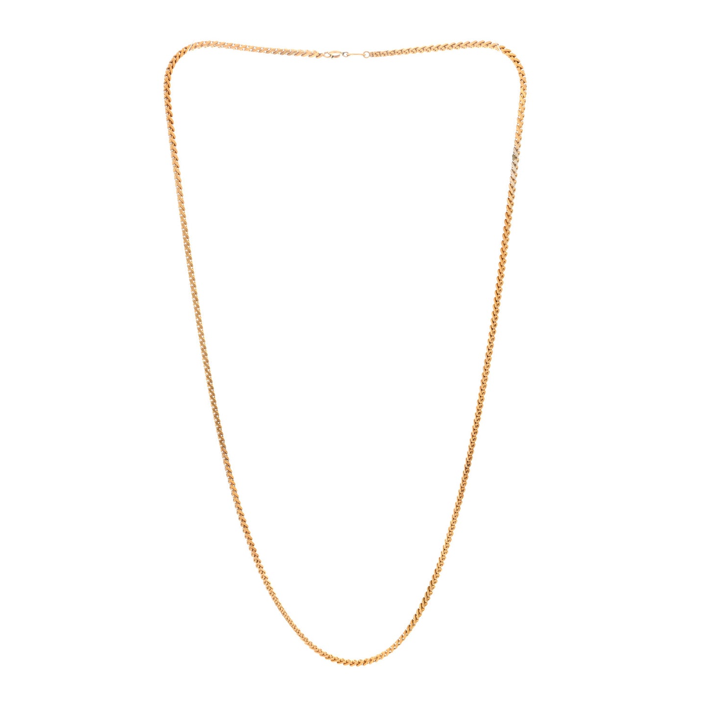 Metal Long Chain Necklace Gold