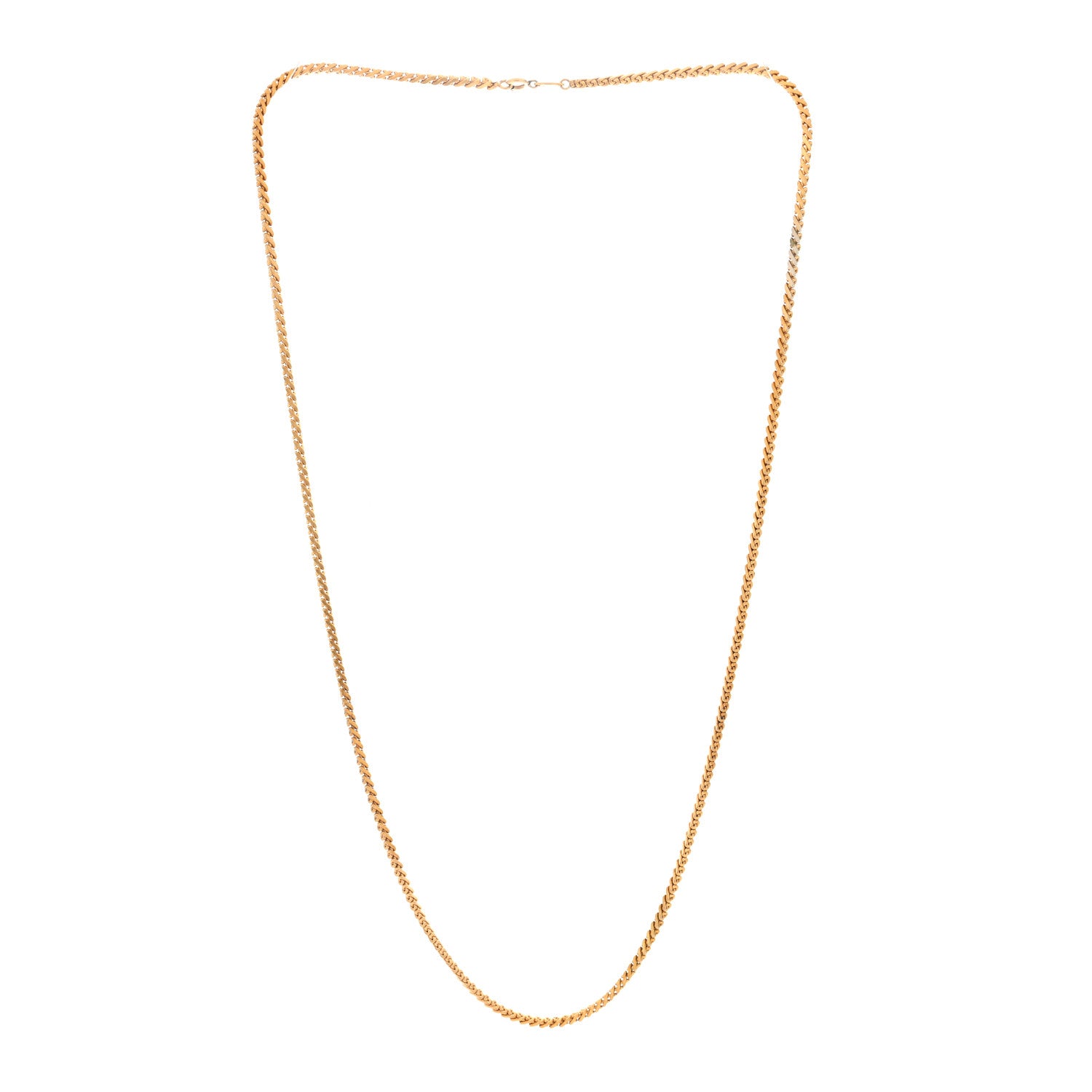 Christian Dior Metal Long Chain Necklace Gold 3 of 4