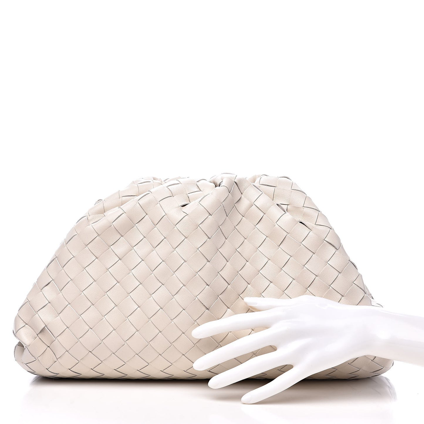 Nappa Maxi Intreccio The Pouch Oversized Clutch Plaster