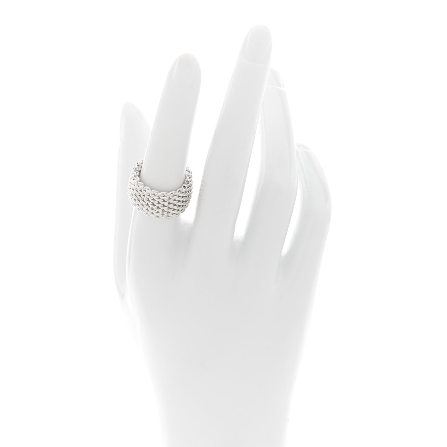 Sterling Silver Somerset Mesh Ring 53 6.5