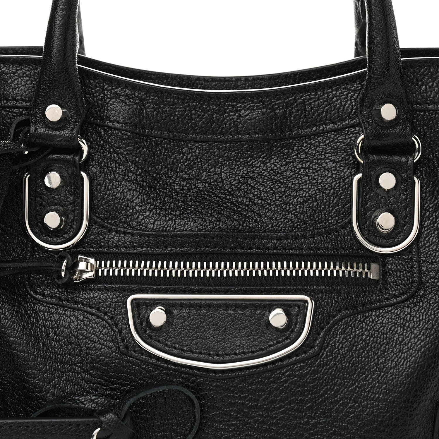 Balenciaga Chevre Silver Metallic Edge Hardware S City Black 8 of 11