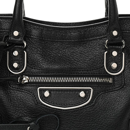 Balenciaga Chevre Silver Metallic Edge Hardware S City Black 8 of 11