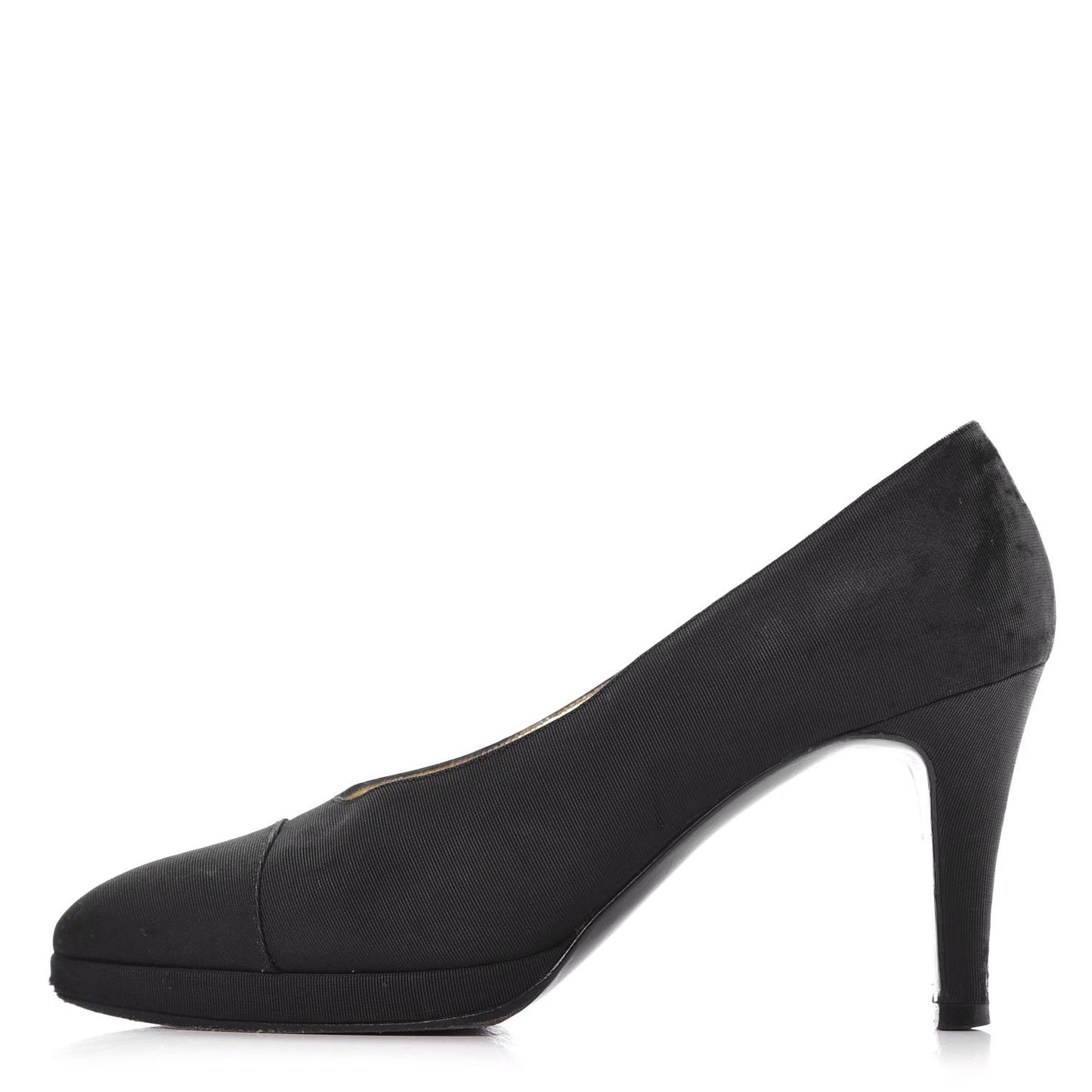 Grosgrain Cap Toe Pumps 37.5 Black